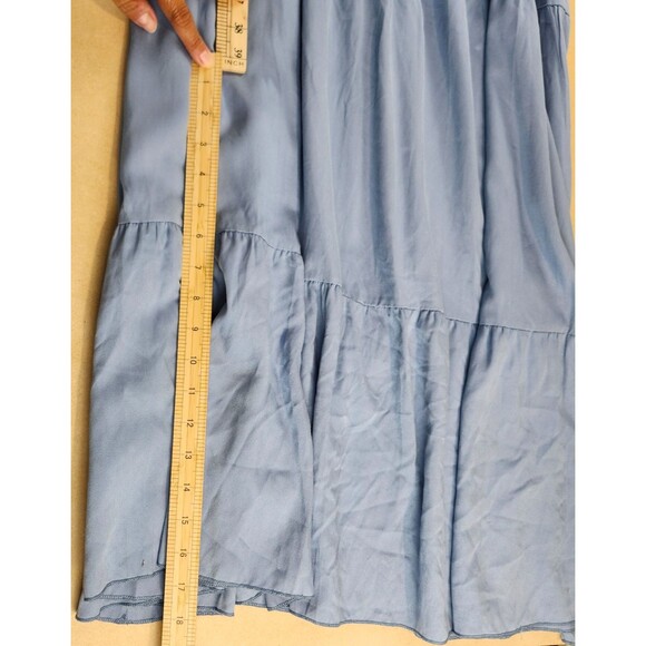 NWT Kirundo Size XL Powder Blue Tiered Maxi Dress Elastic Waist Shower Wedding - Picture 7 of 9